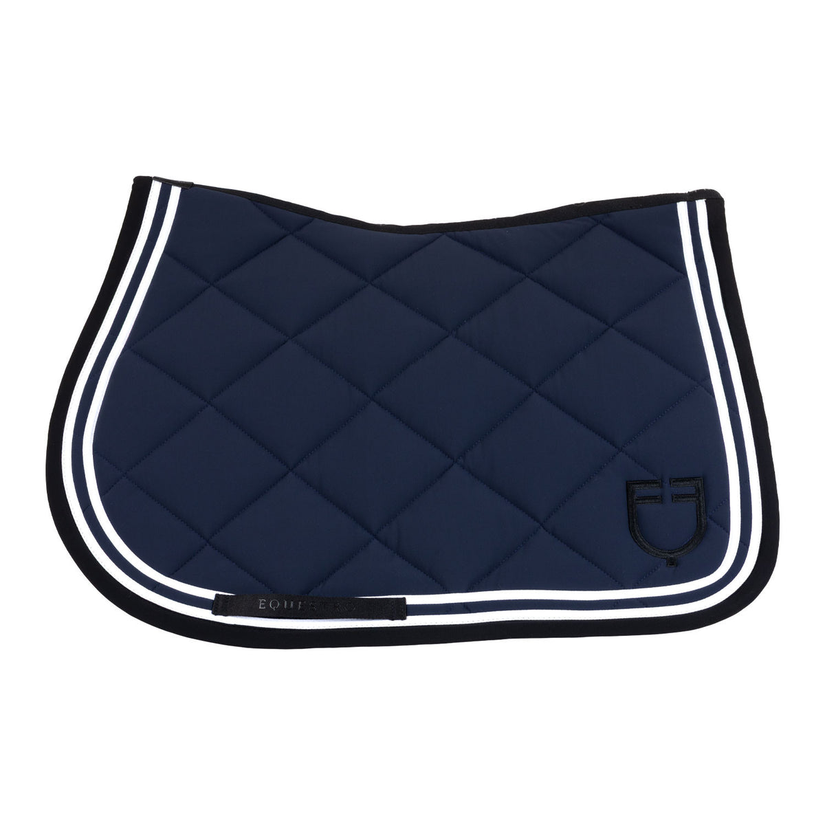 Equestro Double Stripes Jumping Saddle Pad In Technical Fabric
