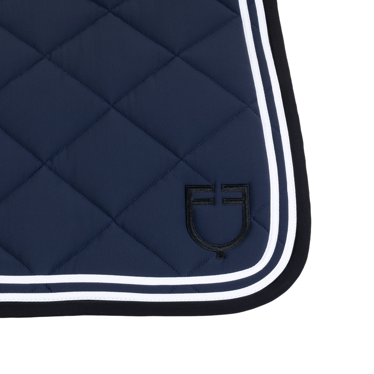 Equestro Double Stripes Jumping Saddle Pad In Technical Fabric