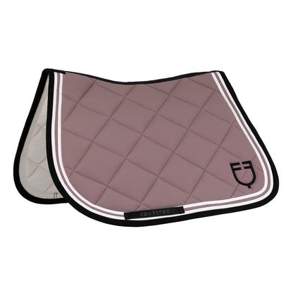 Equestro Double Stripes Jumping Saddle Pad In Technical Fabric