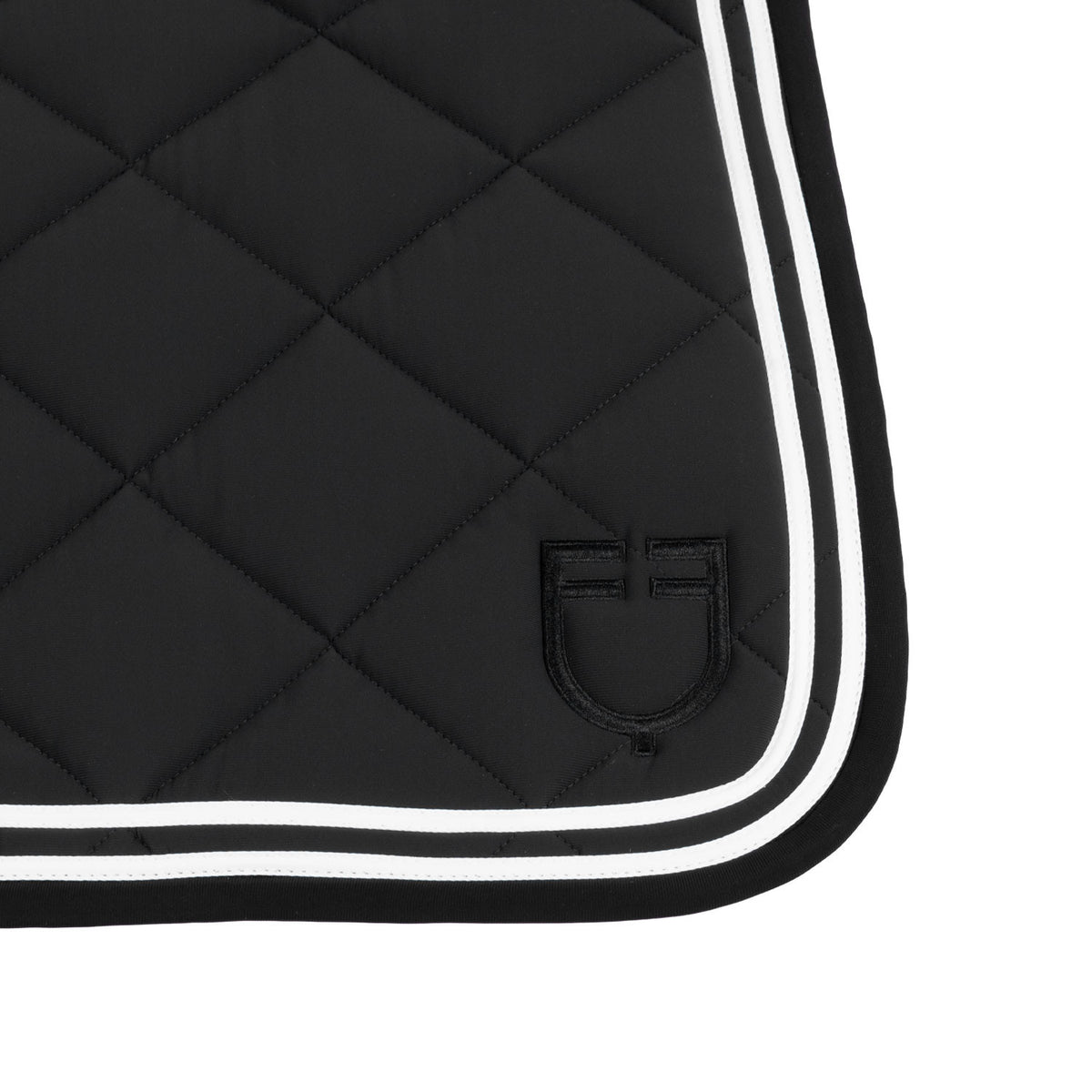 Equestro Double Stripes Jumping Saddle Pad In Technical Fabric