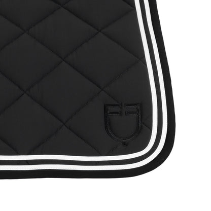 Equestro Double Stripes Jumping Saddle Pad In Technical Fabric