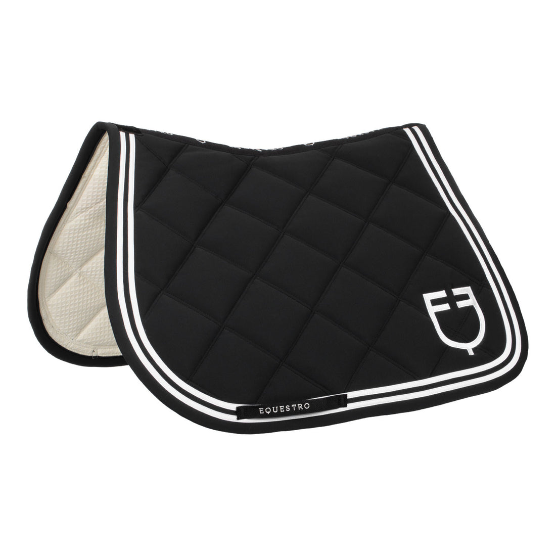 Double Stripes jumping saddle pad in technical fabric.