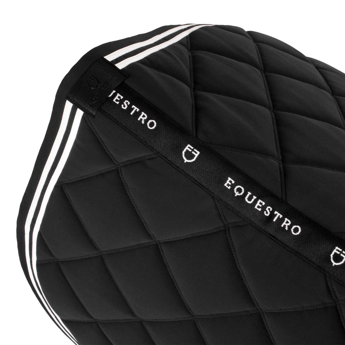 Equestro Double Stripes Jumping Saddle Pad In Technical Fabric