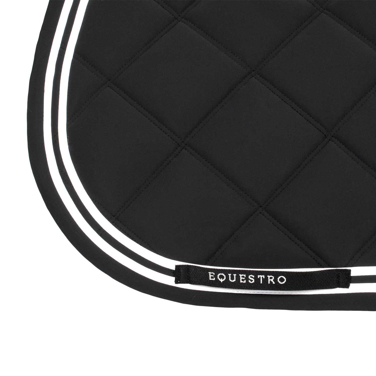 Equestro Double Stripes Jumping Saddle Pad In Technical Fabric