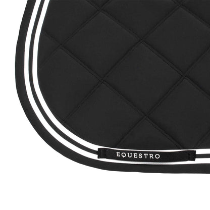 Equestro Double Stripes Jumping Saddle Pad In Technical Fabric