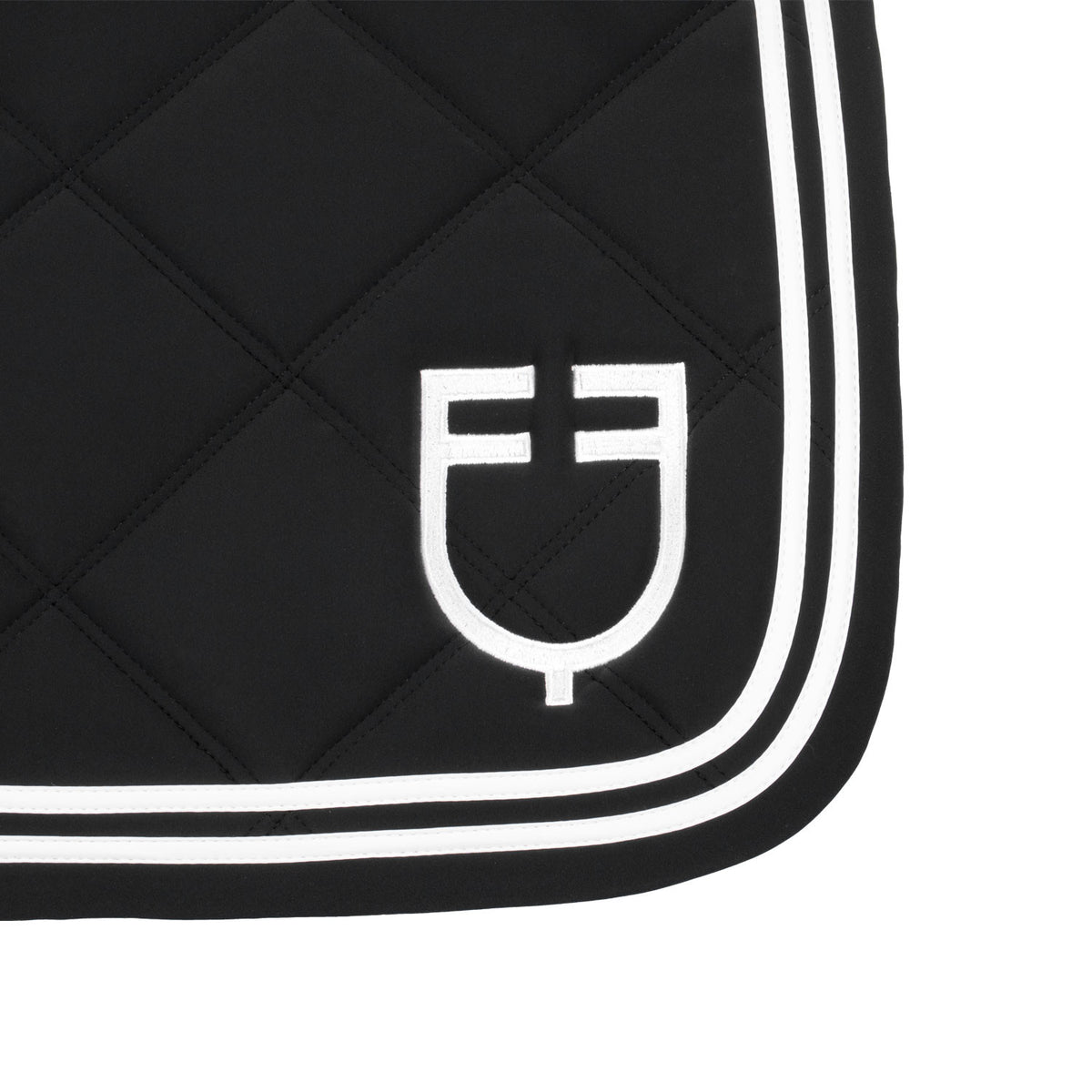 Equestro Double Stripes Jumping Saddle Pad In Technical Fabric