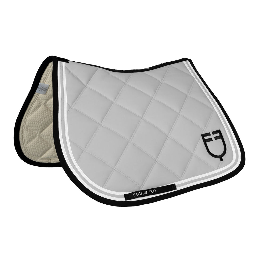 Double Stripes jumping saddle pad in technical fabric.