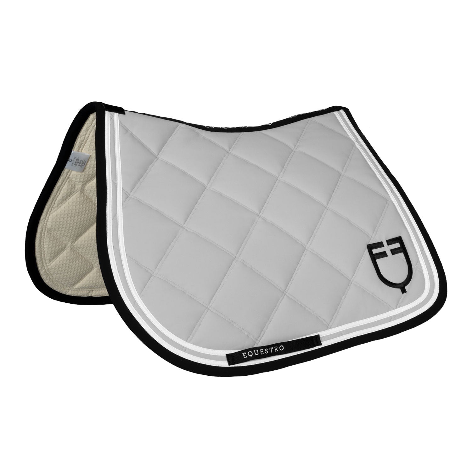 Double Stripes jumping saddle pad in technical fabric.