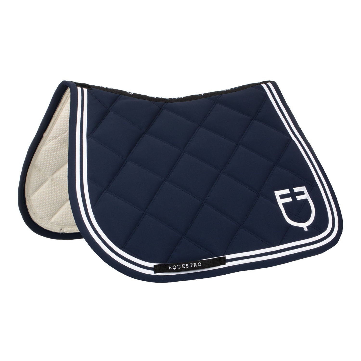 Double Stripes jumping saddle pad in technical fabric.