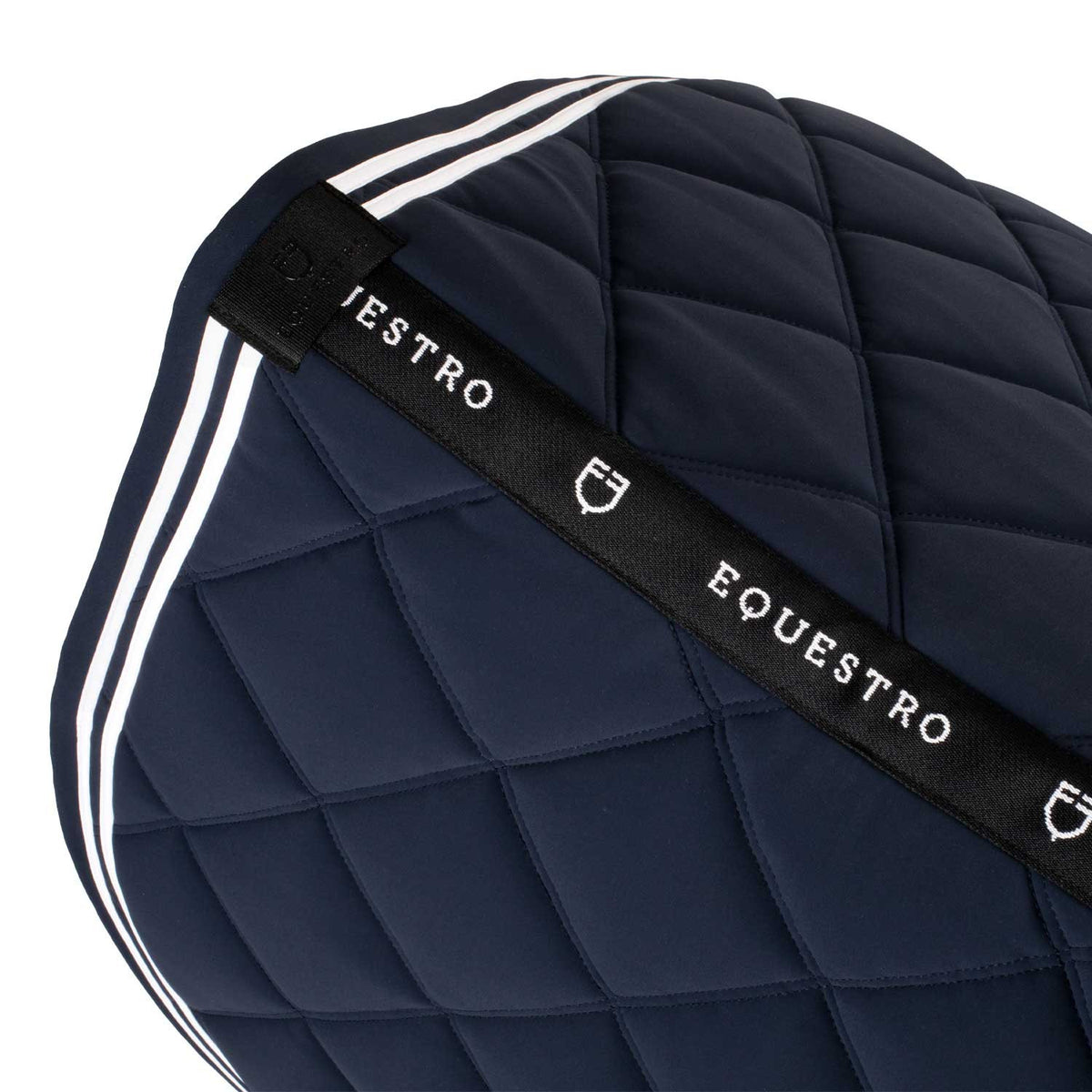 Equestro Double Stripes Jumping Saddle Pad In Technical Fabric