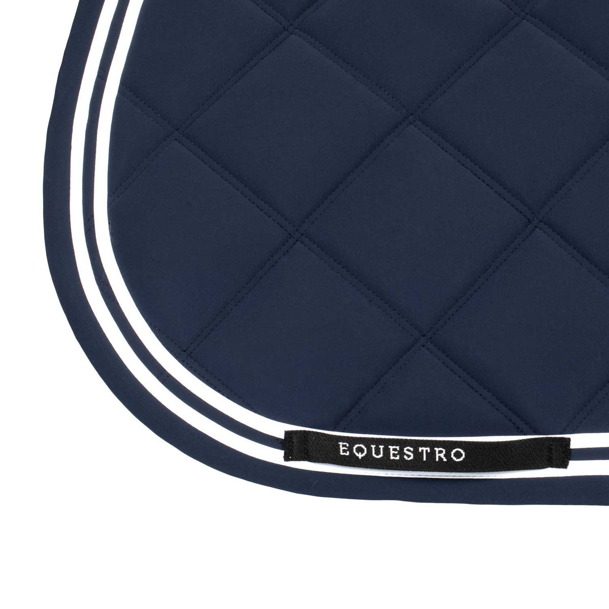 Equestro Double Stripes Jumping Saddle Pad In Technical Fabric