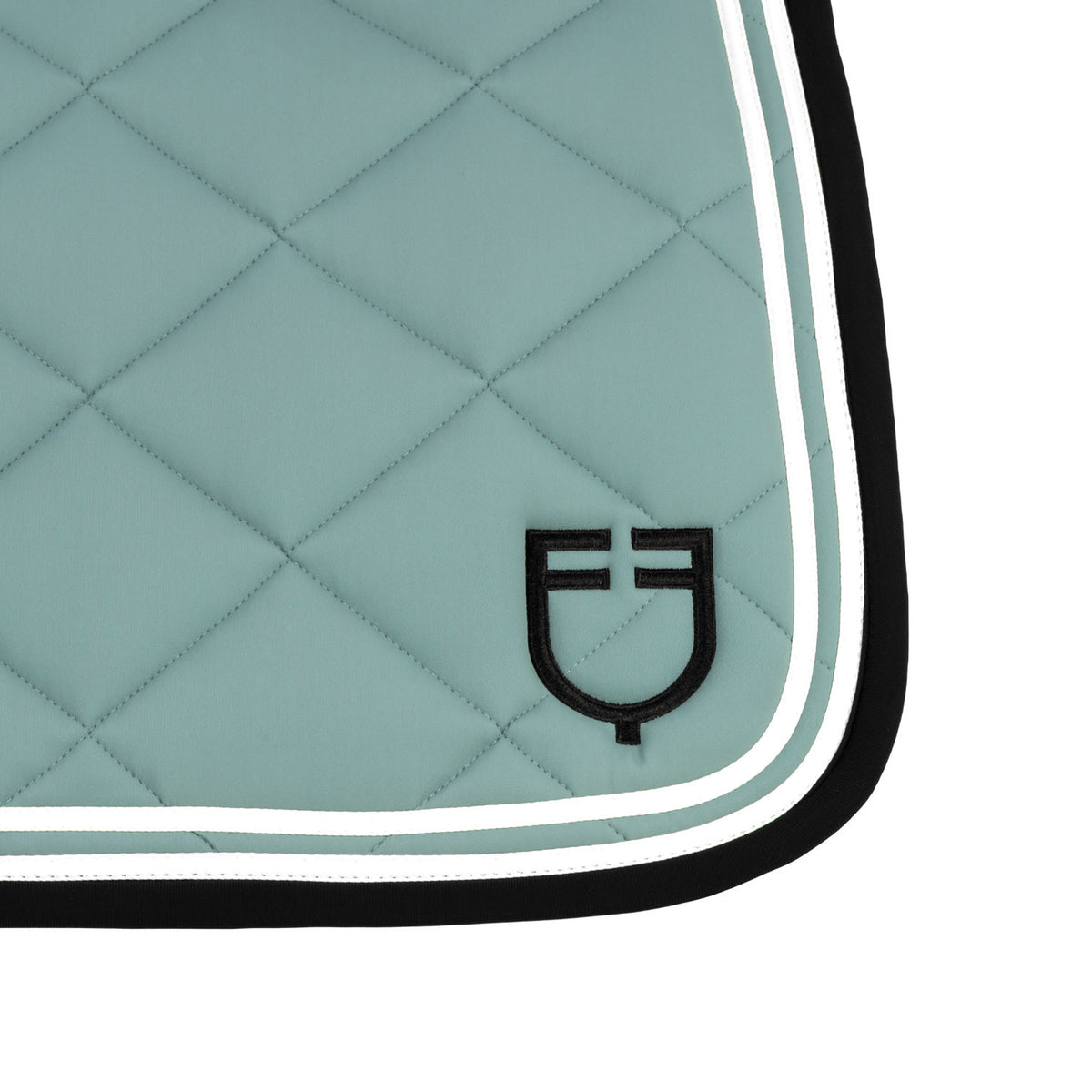 Equestro Double Stripes Jumping Saddle Pad In Technical Fabric