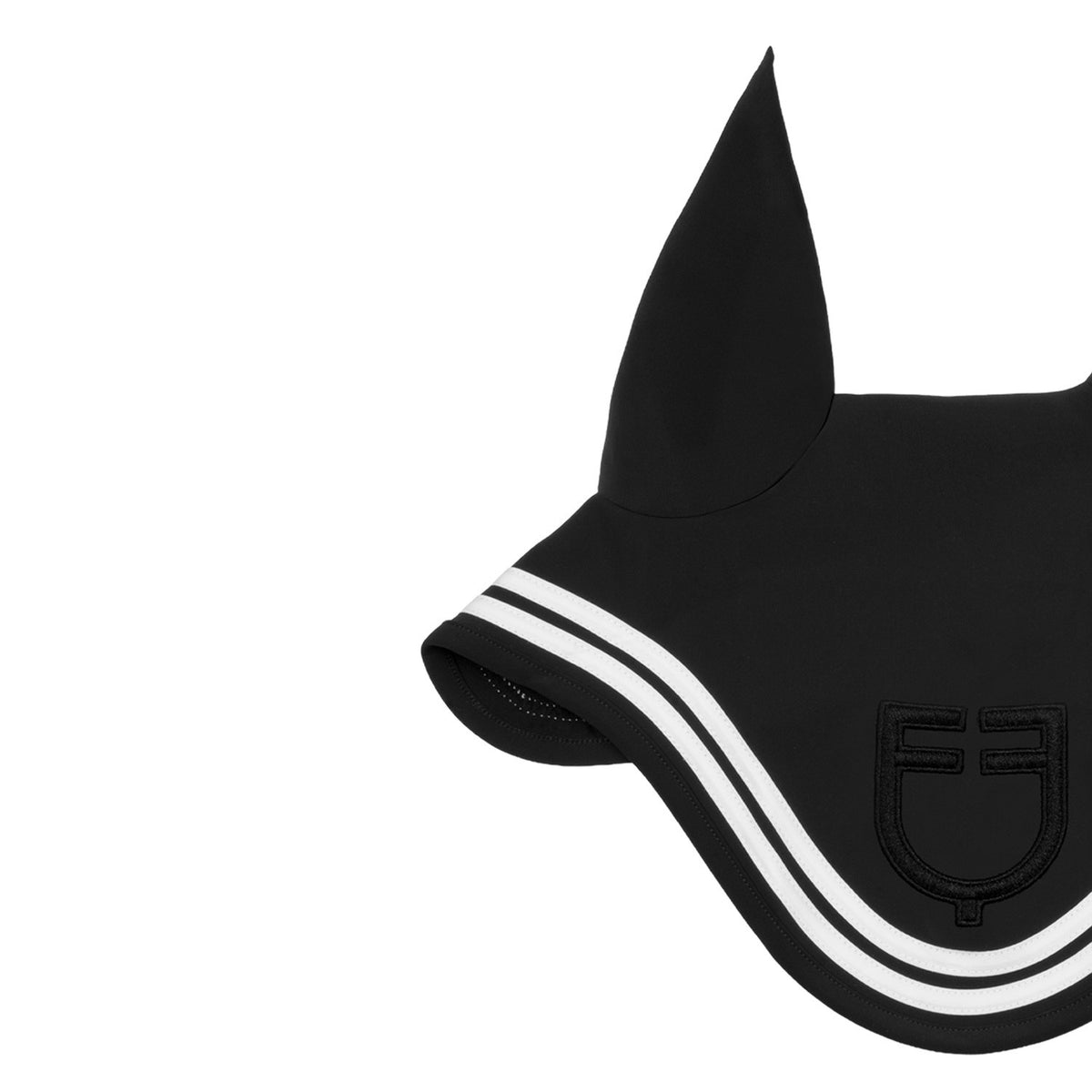 Equestro Double Stripes Fly Veil In Technical Fabric