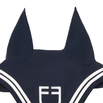 Equestro Double Stripes Fly Veil In Technical Fabric