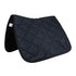 Dressage saddle pad in denim-effect technical fabric.