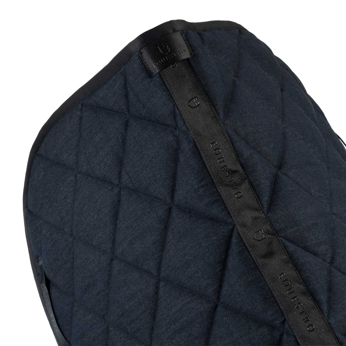 Equestro Dressage Saddle Pad In Denim-Effect Technical Fabric