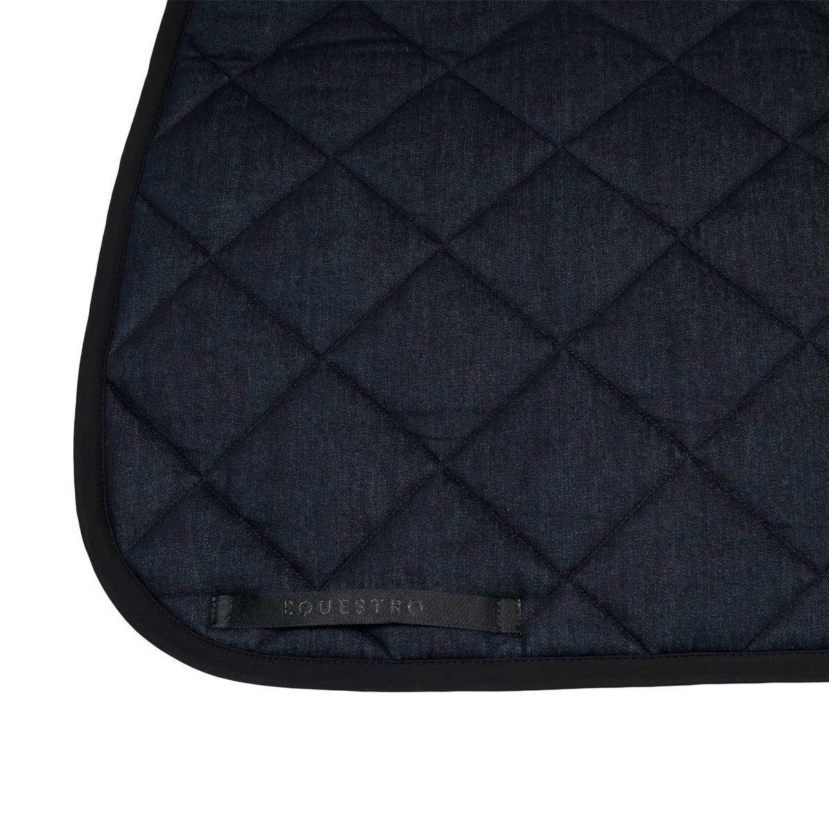 Equestro Dressage Saddle Pad In Denim-Effect Technical Fabric