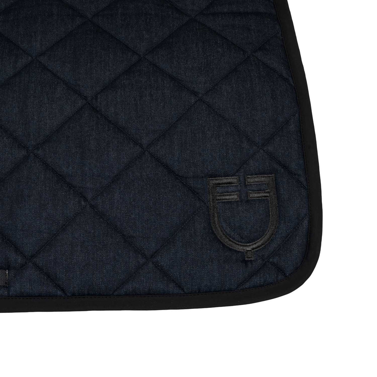 Equestro Dressage Saddle Pad In Denim-Effect Technical Fabric