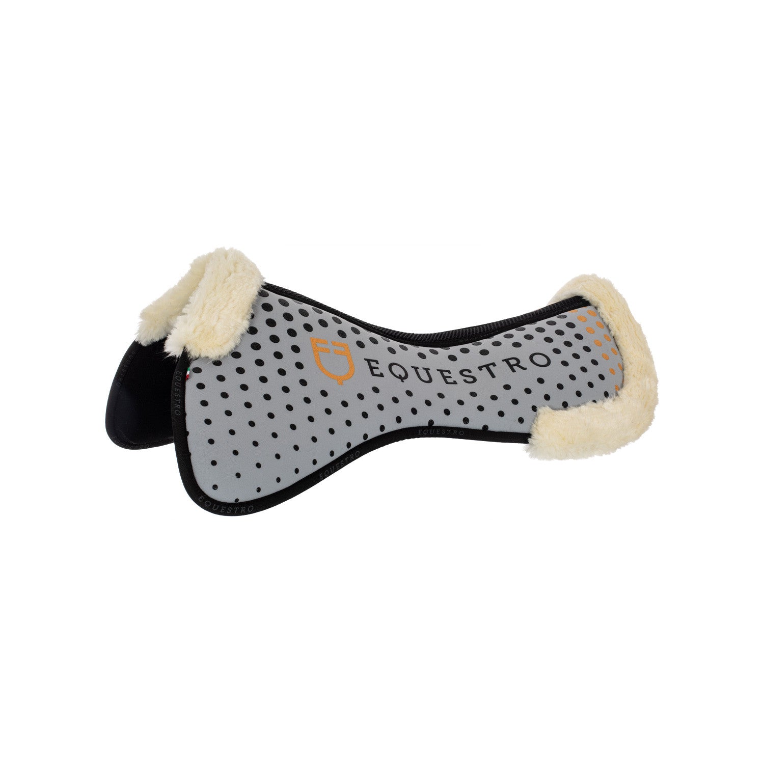 Ecowool memory foam pad with silicone grip and logo.