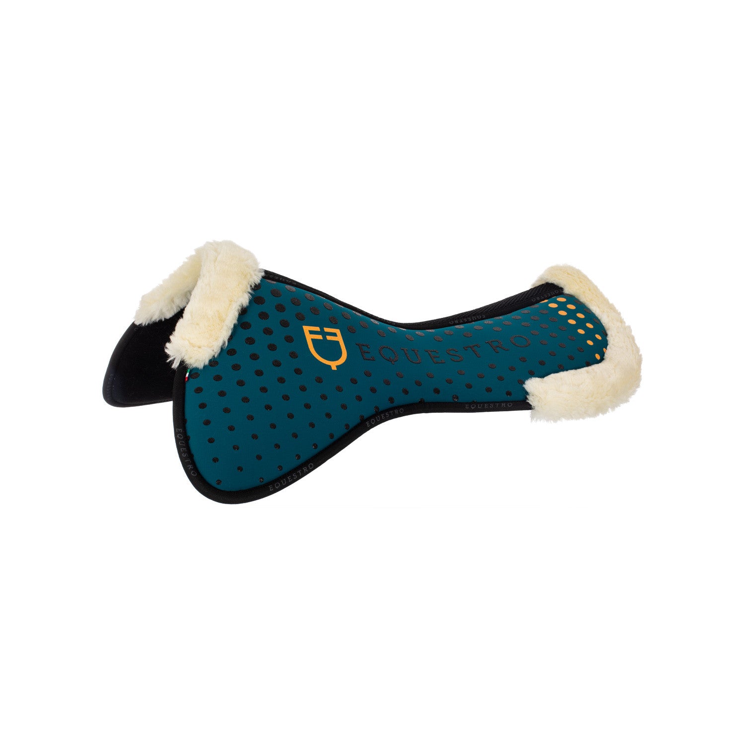 Ecowool memory foam pad with silicone grip and logo.