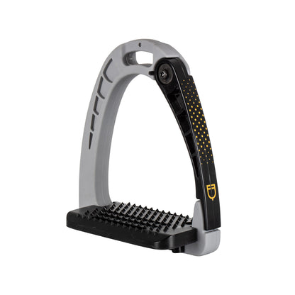 Junior stirrups side opening and wide tread.