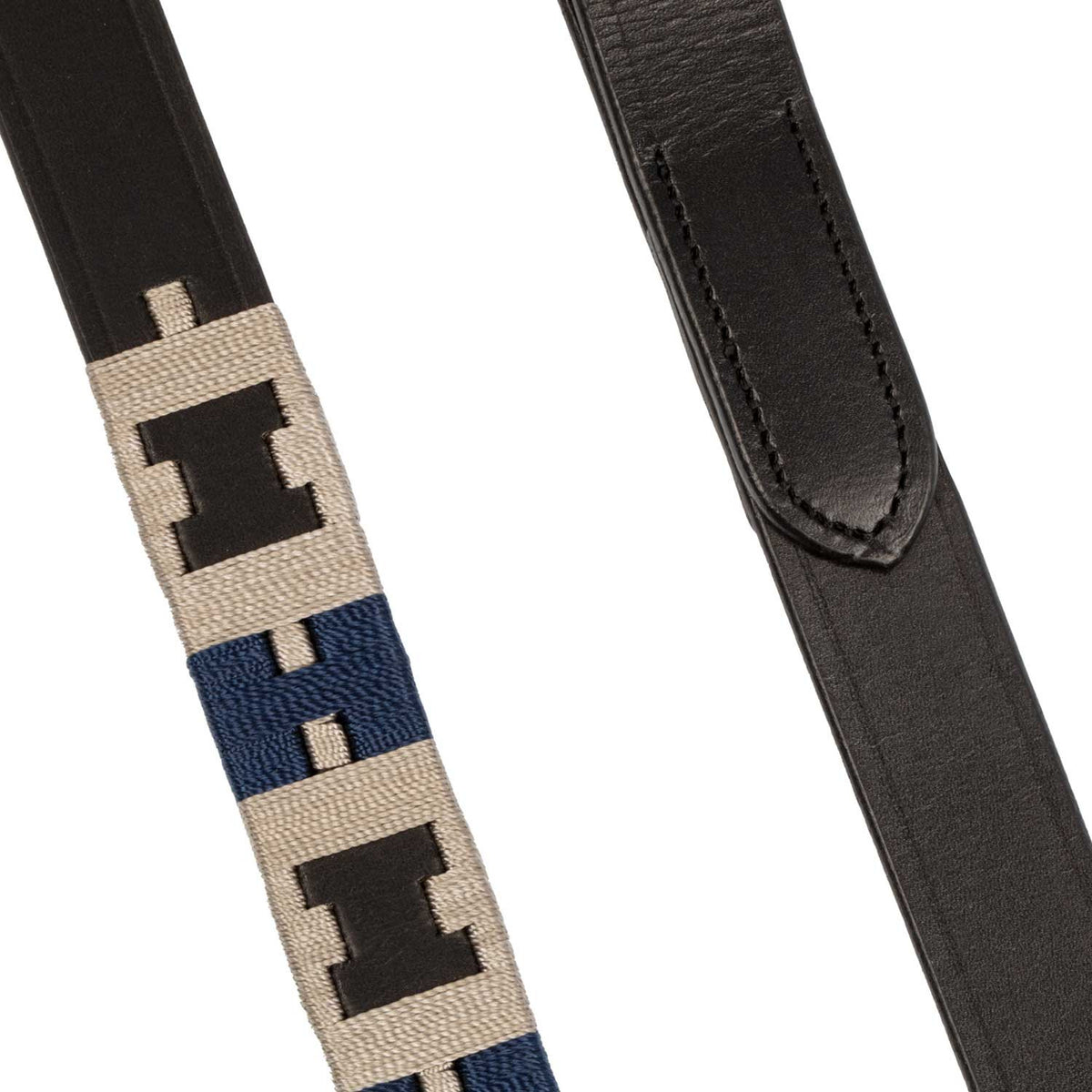 Equestro Leather Dog Leash With Geometric Pattern