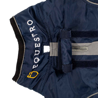 Dog coat with reflective piping