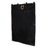 Long stable curtain with embroidered logo.