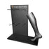 Black steel and plastic stockings display  L650/W250/H700 mm.