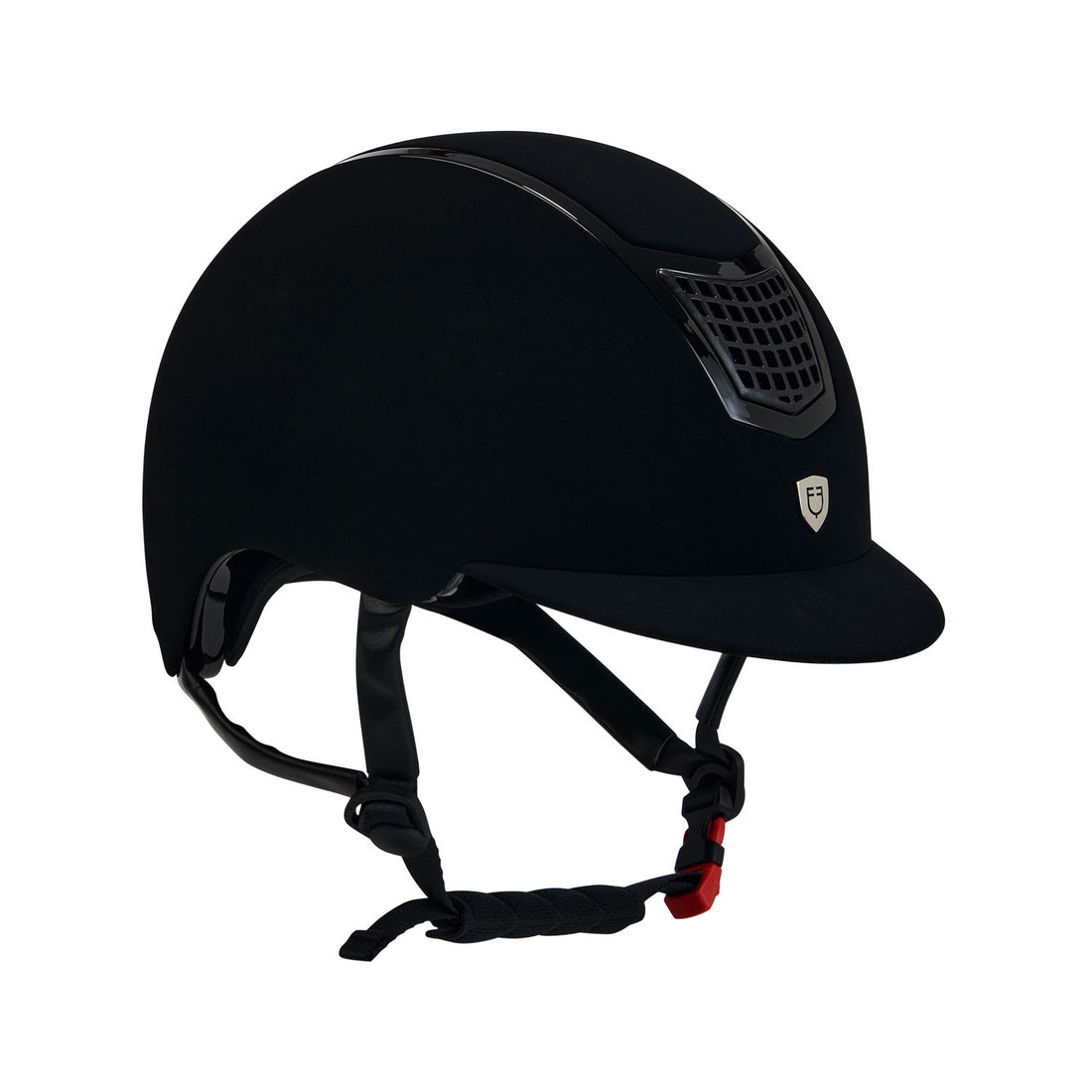 Helmet with colored velvet frame.