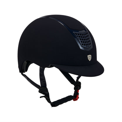 Helmet with colored velvet frame.