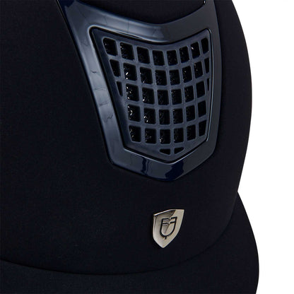 Helmet with colored velvet frame