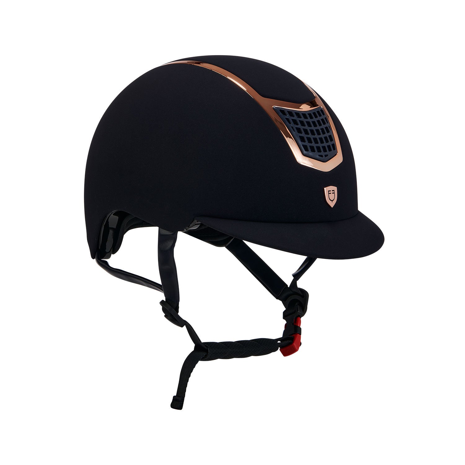 Helmet with colored velvet frame.