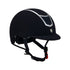 Helmet with colored velvet frame.