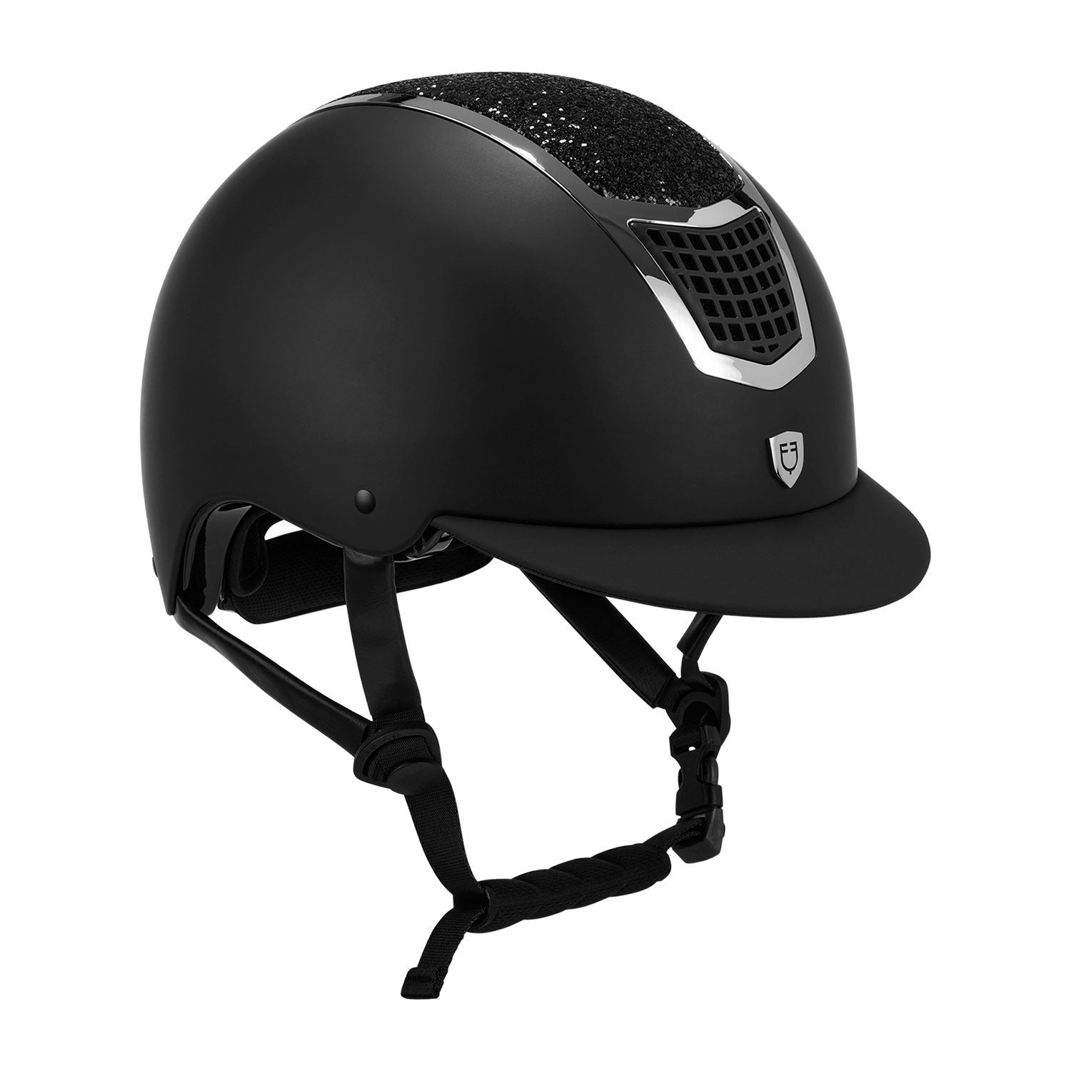 Helmet with rhinestones homologation EN 1384-2023.