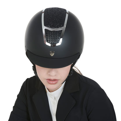 Helmet with rhinestones homologation EN 1384-2023
