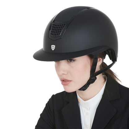 Ultra-light helmet in resistant matte plastic EN 1384-2023 homologation