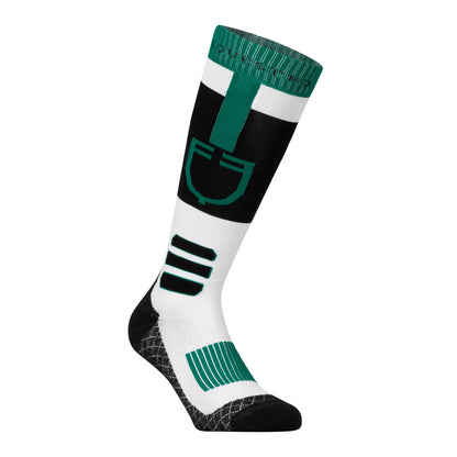 Sock in technical and breathable fabric with logo.