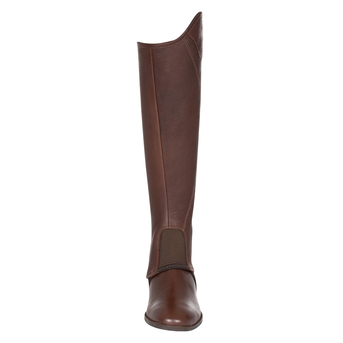 Unisex soft leather gaiters with side zip