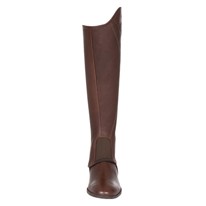 Unisex soft leather gaiters with side zip