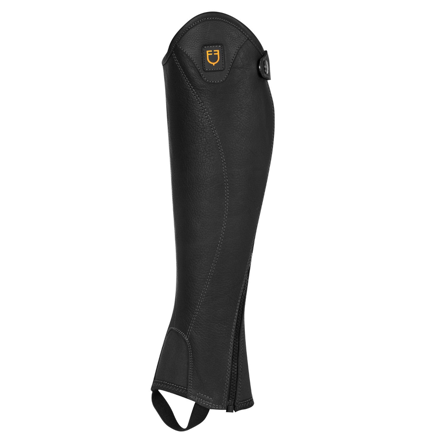 Unisex soft leather gaiters with side zip.
