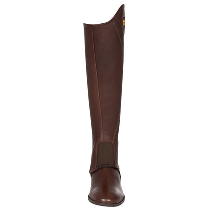 Unisex soft leather gaiters with side zip