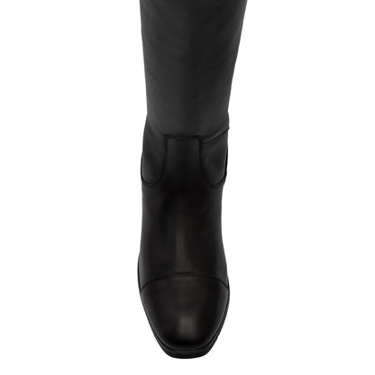 Neptune unisex leather boots with rear zipper