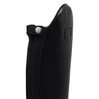Neptune unisex leather boots with rear zipper