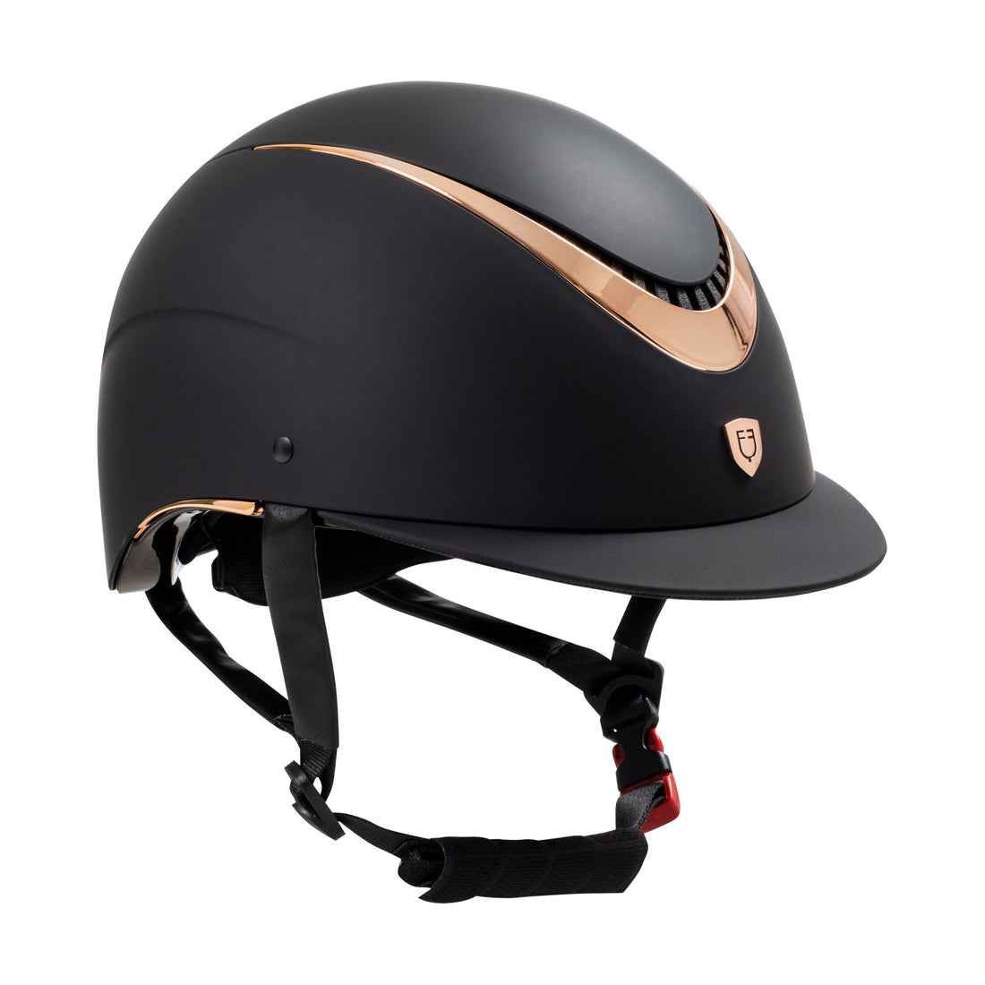 Unisex helmet with shiny frame homologation EN 1384-2023.