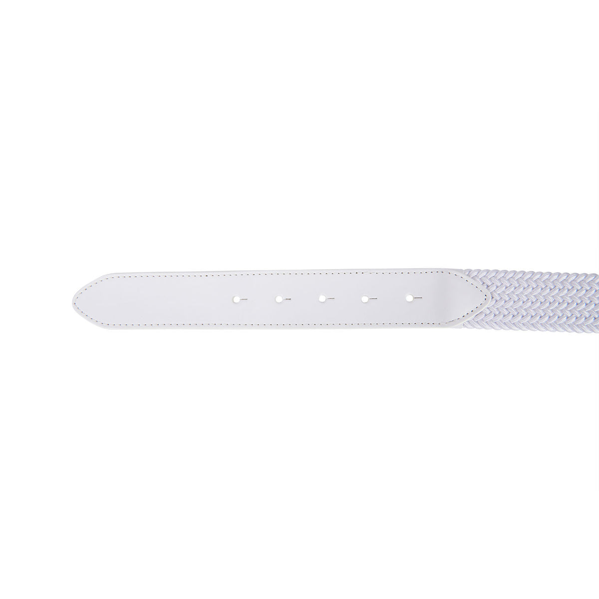 Leather elastic belt with logoed buckle
