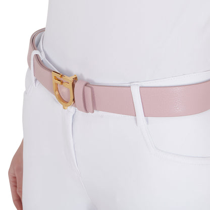 Double face smooth leather belt