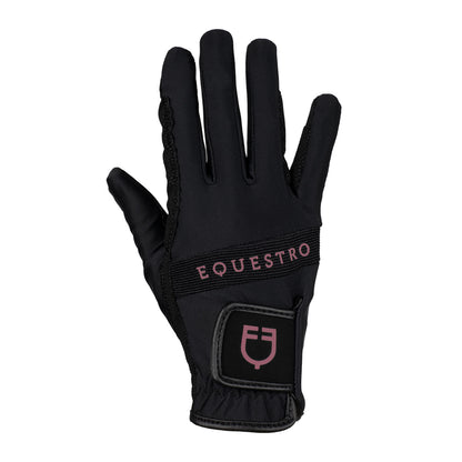 Gloves in technical fabric with multicolor logo.