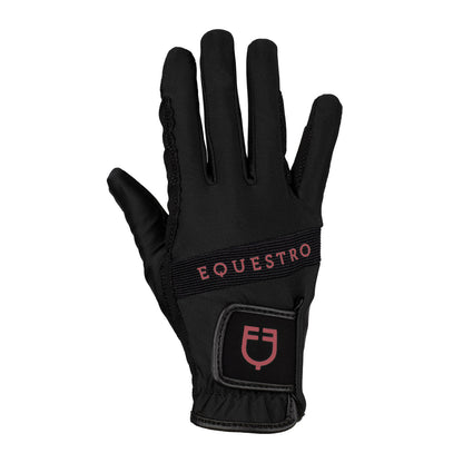 Gloves in technical fabric with multicolor logo.