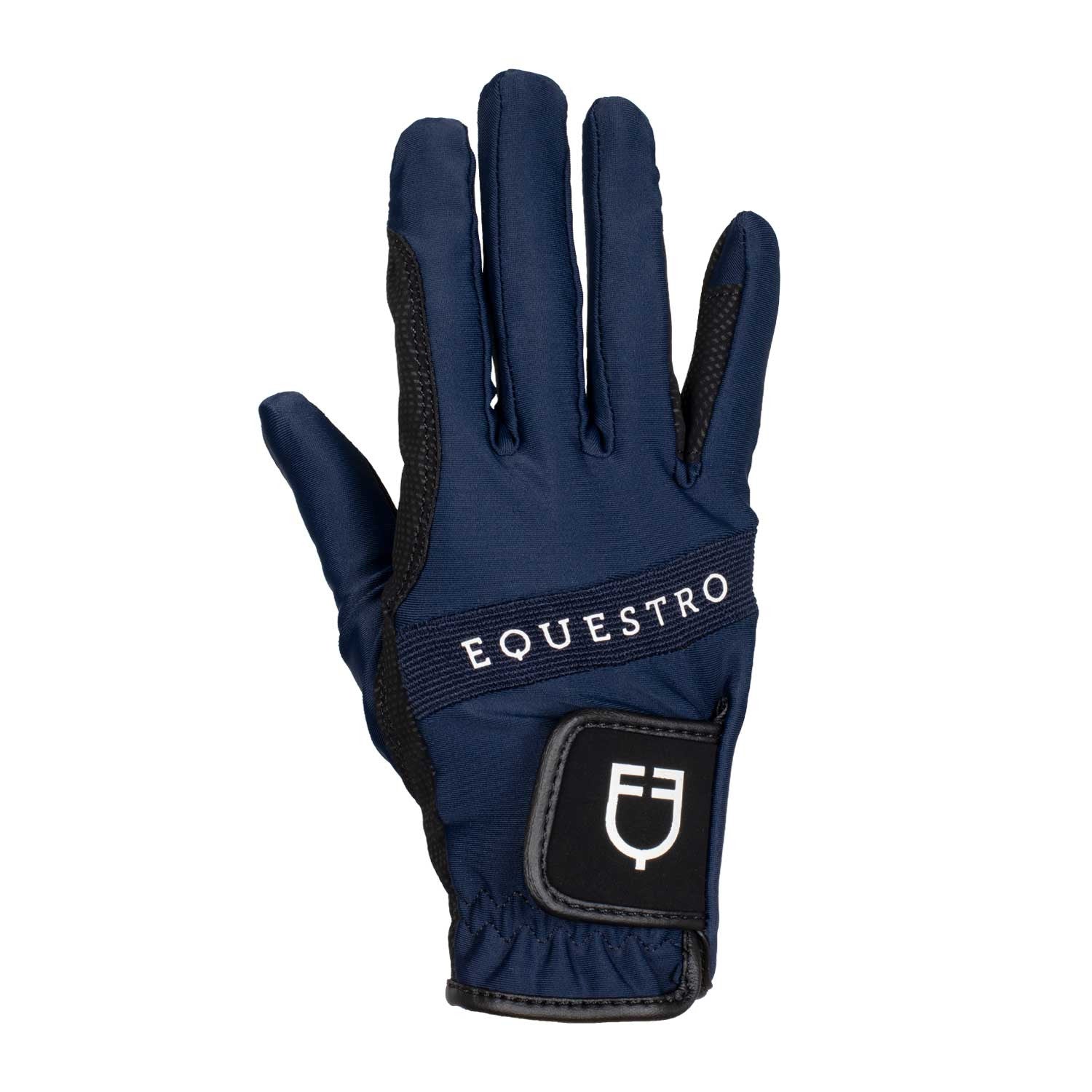 Gloves in technical fabric with multicolor logo.